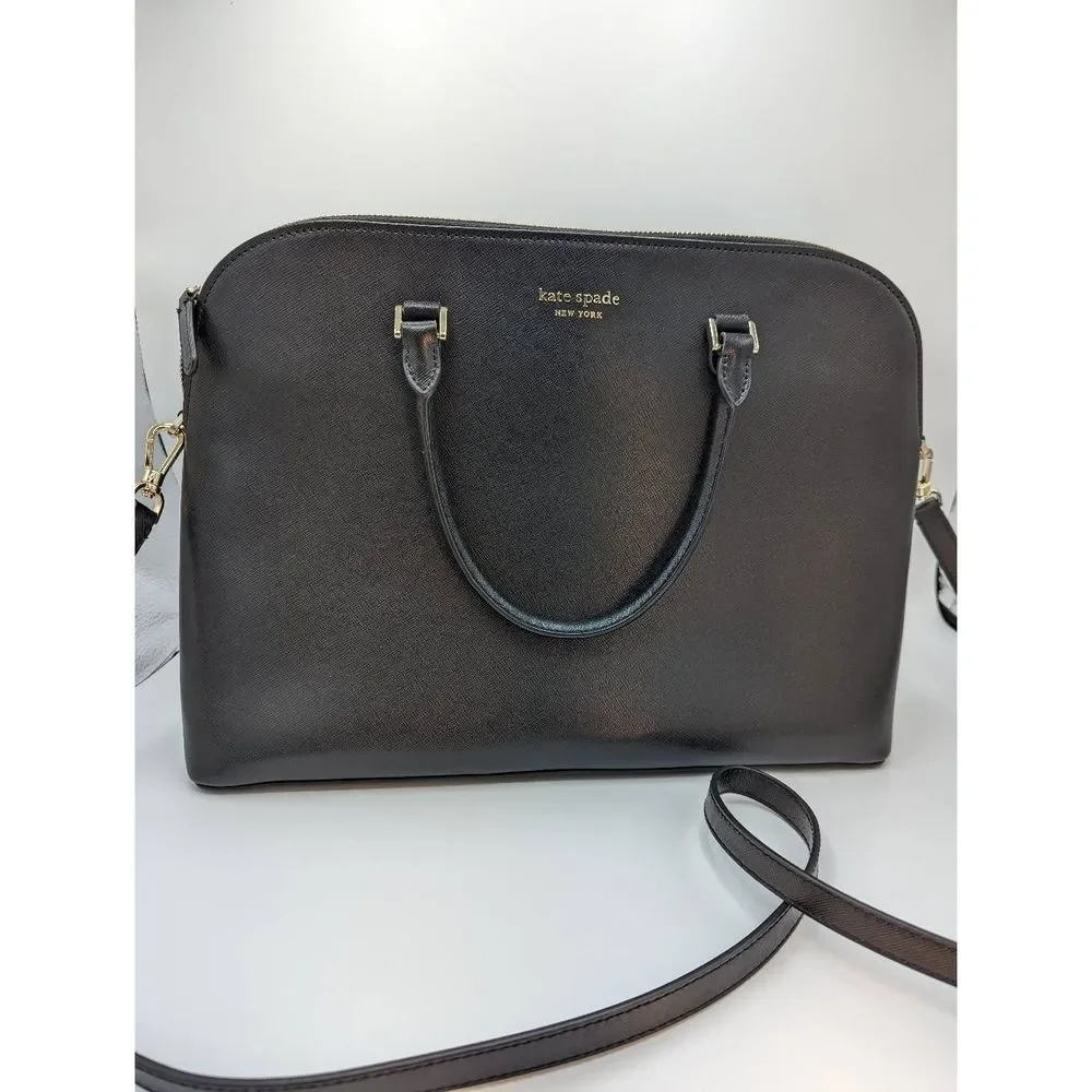 kate spade Black Leather Laptop Bag